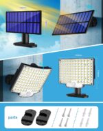 MPJ 106 LED Solarleuchte mit Bewegungsmelder – IP65 Wandleuchte für Garten (2er Set) – Bild 6