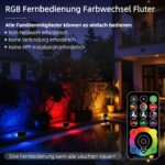 HEKEE LED Strahler Aussen 40W RGBW – 120 Farben mit Timing & DIY-Strobe für Garten – Bild 2