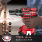 MHPRO Akkuschrauber 21V mit 2x2.0Ah Akku – 42Nm 3-in-1 Bohrmaschine für Heimwerker – Bild 3