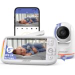 jeeber 2K/3MP WLAN Babyphone mit 5-Zoll-IPS Monitor – 360° HDR-Nachtsicht & App-Steuerung