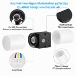 Klighten 2-flammige Aussenwandleuchte mit Bewegungsmelder – IP54 Aluminium Wandleuchte E27 – Bild 7
