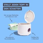 Reishunger Reiskocher 1,8L mit Keramikbeschichtung – Starterset mit Zubehör Weiss – Bild 6