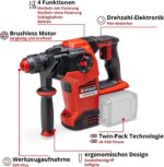 Einhell Akku-Bohrhammer HEROCCO 36/28 – 3.2 Joule SDS+ für Profis & Handwerker – Bild 5