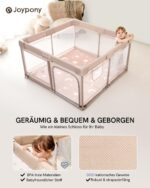 Joypony Laufstall Baby 127x127 cm – Sicherer Spielbereich mit 360° Netz für Kleinkinder – Bild 3