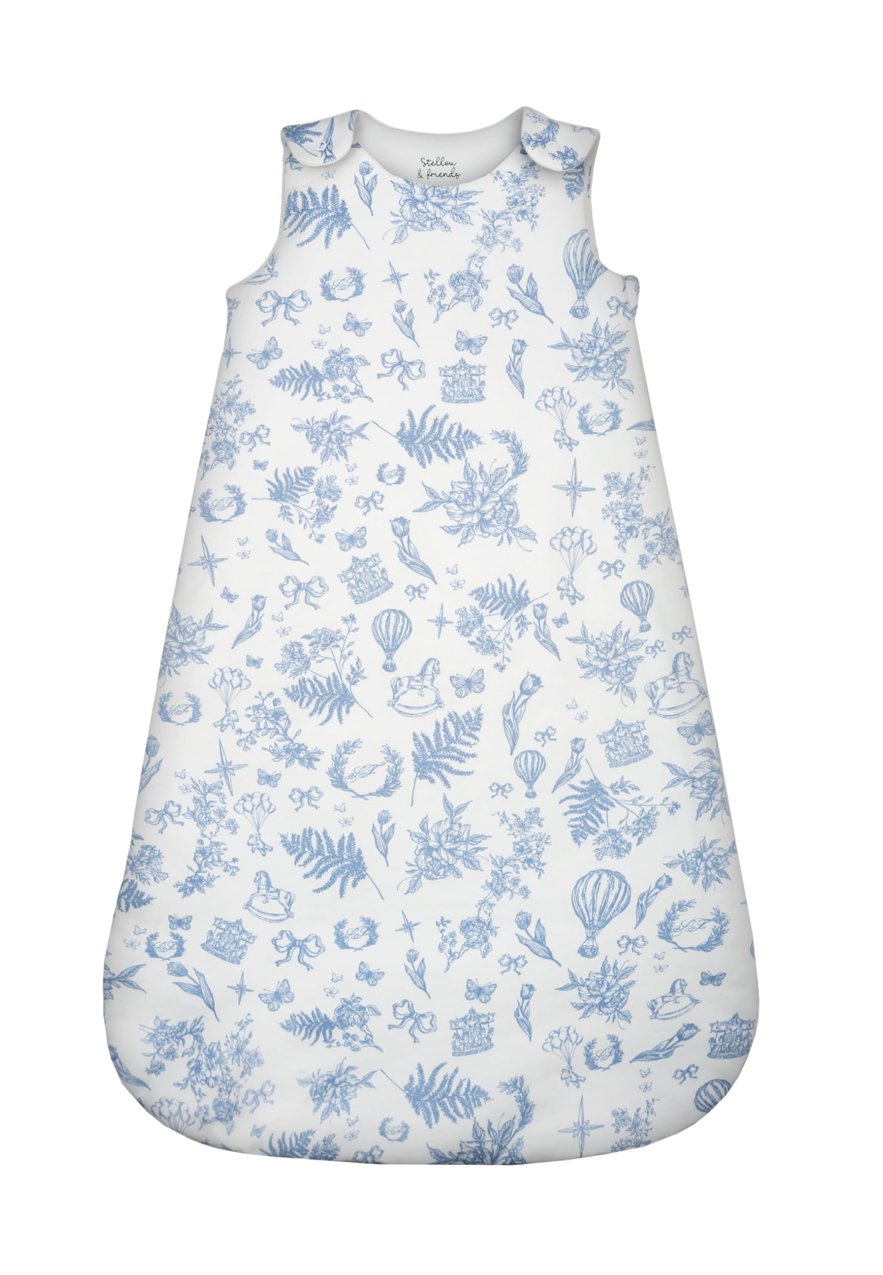 Stellou & friends Baby Ganzjahres-Schlafsack 1 TOG – Bio-Baumwolle, längenverstellbar 3–12 Monate