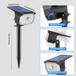 Fratink 4er Set Solarstrahler mit Bewegungsmelder – 43LED IP65 wasserdicht für Garten & Außenbereiche – Bild 2