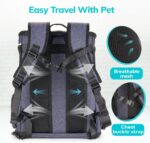 Morpilot Haustier-Rucksack 33x28x41 cm – Katzen & Hunde Transportrucksack Blau – Bild 5