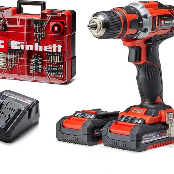 Einhell TE-CD 18/40 Li Akku-Bohrschrauber-Set – 18 V, 40 Nm, 69-tlg. Zubehör