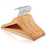 HOUSE DAY Kinder-Kleiderbügel 32 cm Holz – 20er Set mit 360° Haken & Rutschfest