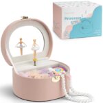 VLANDO Schmuckkästchen mit Spieluhr & Drehendem Ballerina – Schmuckbox für Mädchen ab 4 Jahren