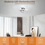 MELAYR LED Deckenleuchte 25cm mit 3 Farbtemperaturen & Memory-Funktion – Moderne Deckenlampe für Wohnzimmer & Büro – Bild 3