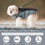Savlot Hundejacke Grösse S – Winterweste mit D-Ring & Fleecefutter für kleine Hunde – Bild 7