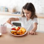 PandaEar Edelstahl Baby Geschirrset mit Silikonhülle – BPA-freies Fütterungsset – Bild 2