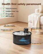 VKIMISS Katzenbrunnen 3.2L Kabellos mit Bewegungsmelder – Intelligenter Wasserspender für Katzen – Bild 9