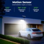 nipify 2er Set Solarleuchten mit Bewegungsmelder & separatem Panel – 318 LED IP65 – Bild 4
