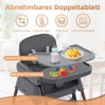 cozydwells 3-in-1 Babyhochstuhl – Verstellbar & Tragbar für 6-36 Monate – Bild 4