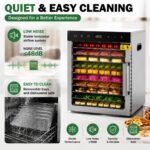 SHZICMY 800W Dörrautomat mit 10 Edelstahlschalen – Digitale Temperaturregelung & LED Touch Control – Bild 7