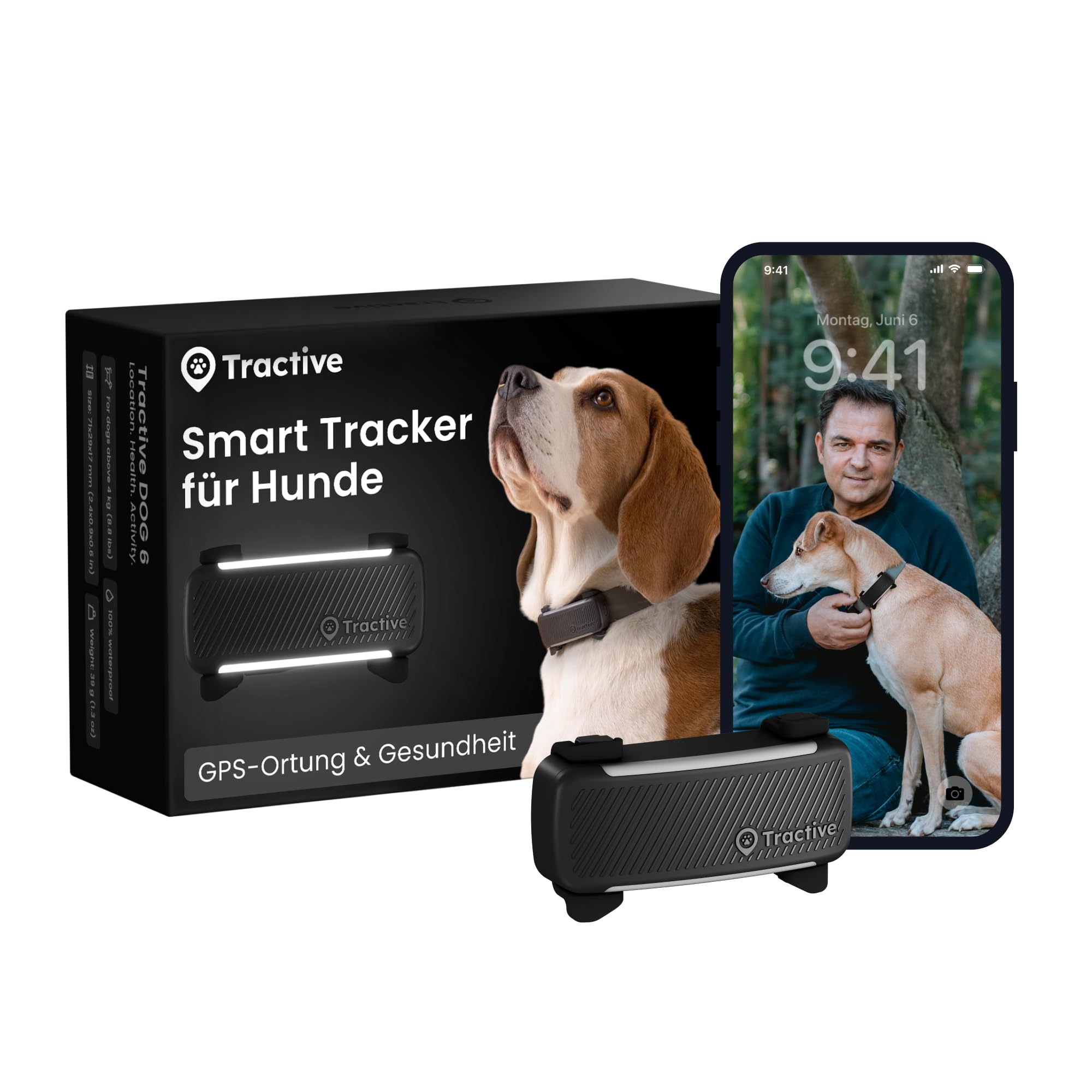 Tractive GPS Tracker Hund 2025 – Live-Ortung, Gesundheitswarnungen & Weglaufalarm