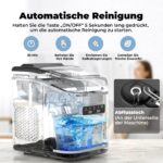Acmeenjoy Eiswürfelmaschine 12 kg/24h – Schnelle Eisproduktion mit Selbstreinigung – Bild 5