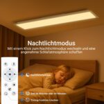Peasur LED Deckenleuchte 120x30cm 4100lm – Dimmbar mit Fernbedienung & 3 Farbtemperaturen – Bild 4