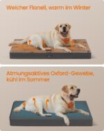 Feandrea Hundebett 120 x 74 cm wasserdicht – orthopädische Hundematte für grosse Hunde – Bild 3