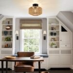 Rayofly Rattan Deckenleuchte Boho – Handgeflochten mit Metallbasis für Wohnzimmer & Schlafzimmer – Bild 8