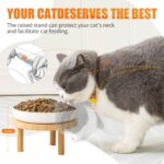 Lusifaco Keramik Katzennapf-Set erhöht mit Bambusständer – 2er Set für ergonomisches Fressen – Bild 9