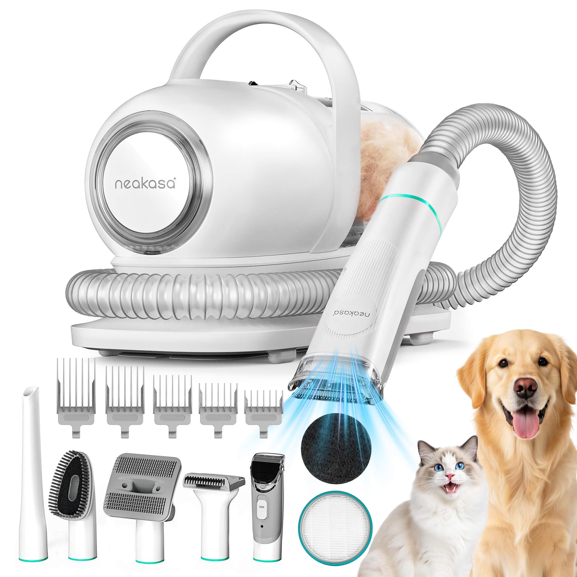 Neakasa P1 Pro Hundeschermaschine mit Staubsauger – 6-in-1 Fellpflegeset für Hunde & Katzen