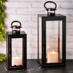 2er Set LED Laterne Marra aus Edelstahl & Glas – Moderne Gartenbeleuchtung 39 cm – Bild 2