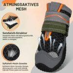SlowTon Hundeschuhe 4er Set – Atmungsaktiver Pfotenschutz mit rutschfester Sohle für alle Hunde – Bild 4