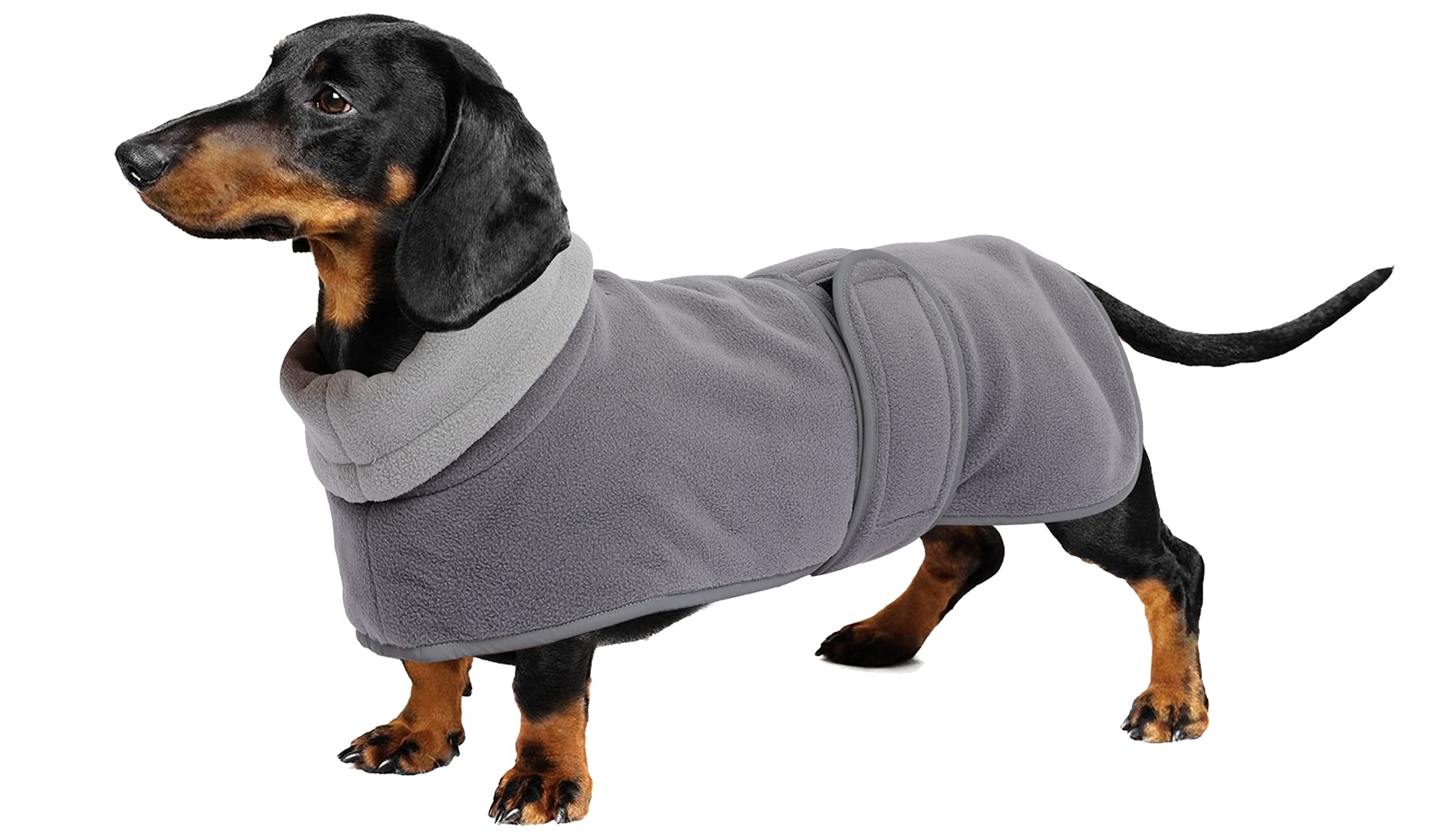 Geyecete Polarfleece Hundemantel für Dackel – Wärmend & Wasserdicht mit Geschirröffnung
