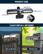 ICEKO KN Solarleuchten mit Bewegungsmelder – 600 Lumen LED für Garten & Balkon – Bild 5