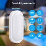 Oraymin LED Feuchtraumleuchte 18W 1710lm IP65 – Energiesparend für Bad, Keller & Garage – Bild 3