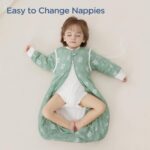 Duomiaomiao Baby Schlafsack 2,5 Tog mit abnehmbaren Ärmeln – Winterschlafsack aus 100% Baumwolle – Bild 5