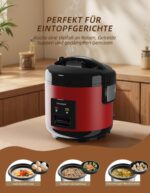 Eamoment Reiskocher 1L mit Antihaftbeschichtung – Dampfgarer für 1–5 Personen – Bild 3