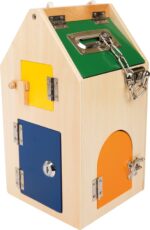 small foot Schlosshaus aus Naturholz – Motorik-Spielzeug mit 7 Schlössern für Kinder ab 3 Jahren – Bild 4