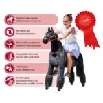Ponnie Ebony M Reitpferd mit Rollen – Mechanisches Spielpferd für Kinder 5-12 Jahre – Bild 6