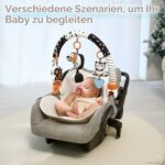 TUMAMA KIDS Spielbogen mit 3 Rasseln – Kontrastreiches Aktivitätsspielzeug für Babys 0–12 Monate – Bild 6
