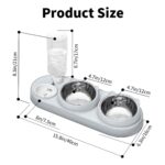 Marchul 3-in-1 Katzennapf mit Wasserspender – Erhöhter Futternapf & Edelstahl für Katzen – Bild 5