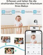 GHB Babyphone mit 2K Kamera, 5-Zoll Display & App – Bewegungsverfolgung, Weinerkennung, 350° PTZ – Bild 3