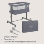 Lionelo Aurora 3-in-1 Babybett bis 9 kg – Beistellbett, Wiege & Gitterbett – Bild 9