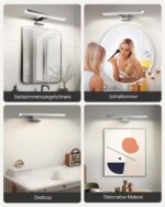 Hommie LED-Spiegelleuchte 30 cm mit Schalter – Neutralweiss 4000K Badbeleuchtung IP44 – Bild 6