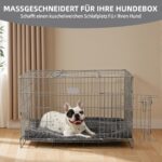 Exsnugy Hundematte XL 106×71 cm – Waschbares Hundebett mit rutschfester Unterseite für grosse Hunde – Bild 3