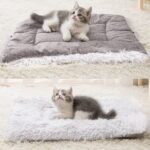 Deautie Katzenbett 2-in-1 Plüsch – 61 x 51 cm Haustiernest für Katzen & kleine Hunde – Bild 7