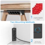 SUDEERY 4-Fach Ecksteckdose mit USB-C PD 20W & USB-A – Flachstecker 8 in 1 mit 2M Kabel – Bild 5