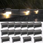 Fohil Solar-Treppenleuchten 16er Set – LED Außenbeleuchtung für Treppen & Balkon