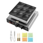 VEVOR Poffertjespfanne 850W – Mini-Pancake Maker für 9 Poffertjes mit Temperaturregelung – Bild 9