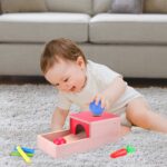 4-in-1 Montessori Holzspielzeug ab 10 Monaten – Motorikspielzeug für Babies & Kleinkinder – Bild 6