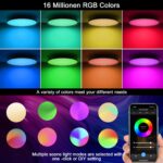Eregou 24W RGB LED Deckenleuchte Dimmbar – Smart Lampe mit Sprachsteuerung für alle Räume – Bild 3