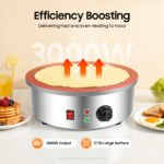 45cm Crêpes Maker 3000W mit Gusseisen-Platte – Profi-Crêpiere für Gözleme & Pancakes – Bild 4
